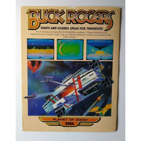 Buck Rogers Planet Of Zoom Arcade Flyer Original 1982 Video Game Brochure Promo - Picture 7 of 10